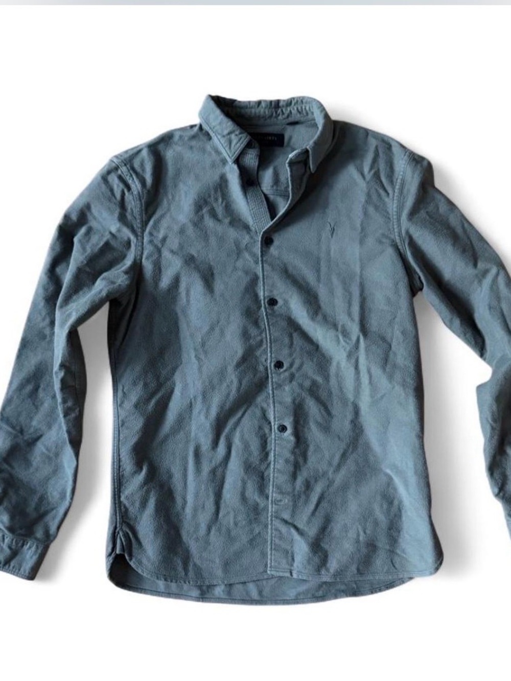 All Saint Men's Long-Sleeve Button Shirt - grey
